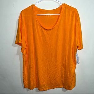 T&T washed scoop neck